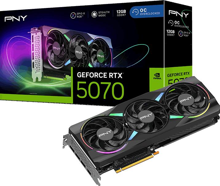 Produktbild PNY GeForce RTX 5070 Epic-X RGB OC (12 GB)