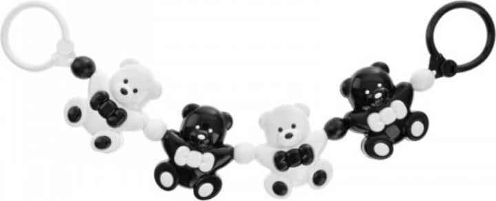 Produktbild Akuku A0468 Teddybär Kinderwagen Rassel Schwarz Und Weiss