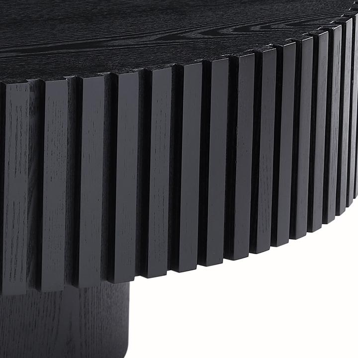 Image du produit SIT Möbel Table basse Ø 80 cm noire en bois noir, avec (80 x 35 cm)