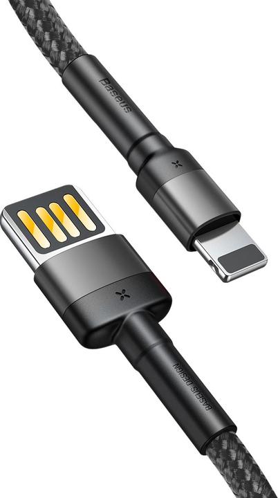 Produktbild Baseus Cafule Cablespecial editionUSB For iP 1.5A 2M Grey+Black (2 m)
