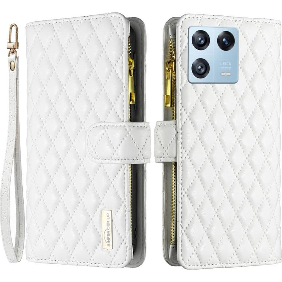 Binfen Color Xiaomi 13 Pro - BINFEN Brieftaschen Hülle weiss (Xiaomi 13 Pro), Smartphone Hülle, Weiss