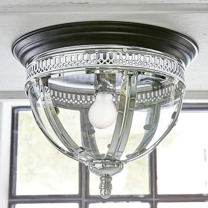 Produktbild Loberon Wand- & Deckenlampe Toole silber/schwarz (E14)