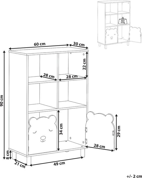 Produktbild Beliani Nobby (60 x 30 x 90 cm)