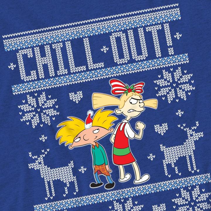 Immagine prodotto Hey Arnold! Chill Out Maglietta Arnold e Helga Maglione di Natale Adulto Unisex (S)