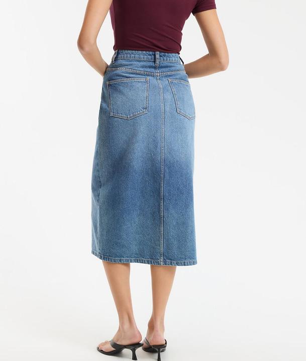 Produktbild La Redoute Collections Gerader Midirock aus Denim (32)