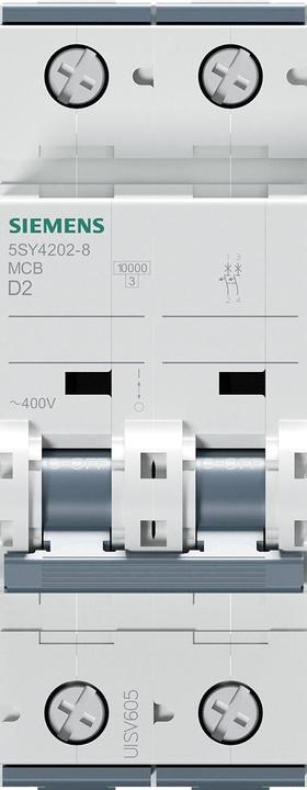 Produktbild Siemens MCB 2 Pole Type D 10kA 2A 400V
