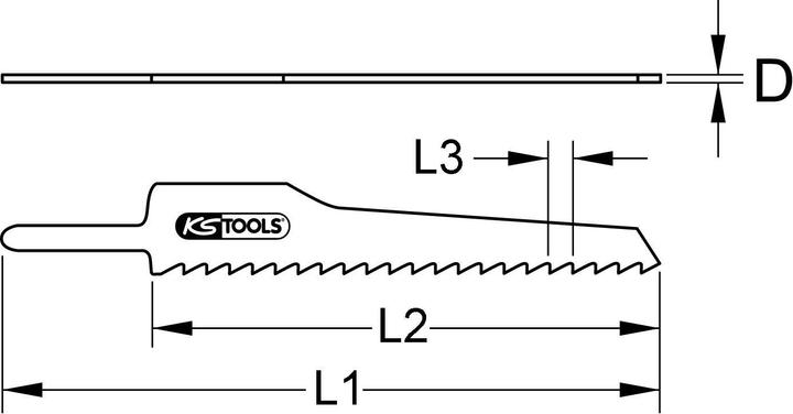 Produktbild KS Tools Säbelsägeblatt Kurvenschnitt, CV