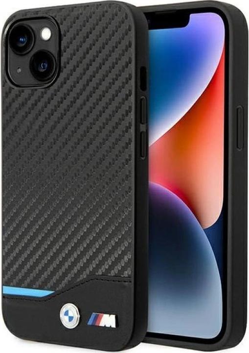 Produktbild BMW Etui BMHCP14S22NBCK iPhone 14 6,1" czarny/black Leather Carbon (Apple iPhone 14)