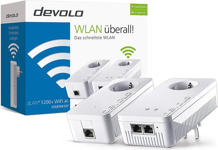 Productafbeelding Devolo dLAN 1200+ WiFi ac Starter Kit (1200 Mbit/s)