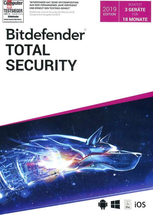Produktbild Bitdefender Total Security (3 User, 18 Monate)