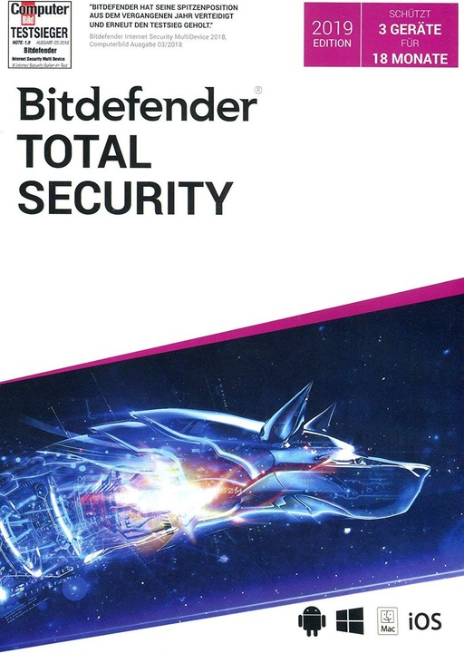 Produktbild Bitdefender Total Security (3 User, 18 Monate)