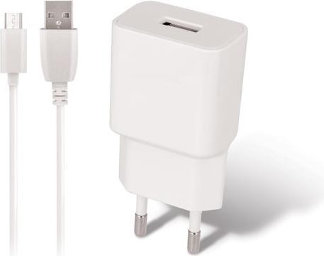Produktbild Maxlife MXTC-01 Ladegerät 1x USB 2.1A weiss + USB-C Kabel (10.50 W, 1 Port)