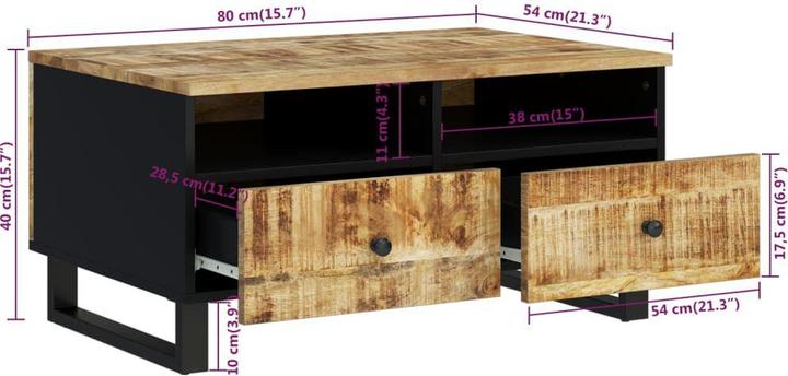 Image du produit vidaXL Couchtisch (54 x 54 x 40 cm)