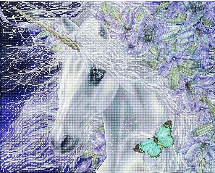 Actual product image Diamond Dotz Diamond Painting Einhorn Lilien