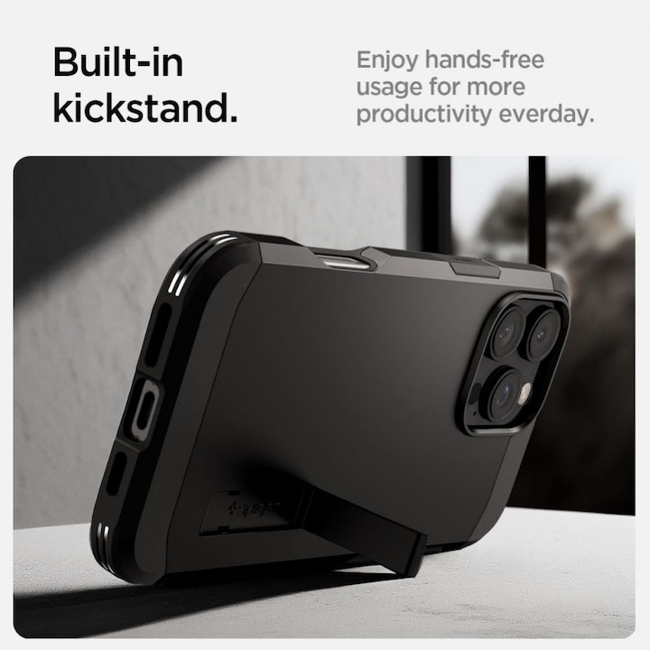 Immagine prodotto Spigen Tough Armor MAG iPhone 16 Pro Max MagSafe nero ACS08013 (Apple iPhone 16 Pro Max)