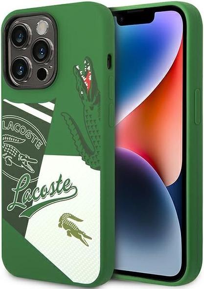 Produktbild Lacoste Hardcase Liquid Silicone Patchwork für Apple iPhone 14 Pro - green (Apple iPhone 14 Pro)