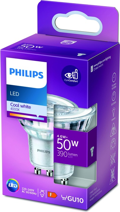 Produktbild Philips Spot (GU10, 4.60 W, 390 lm, 1 x, F)