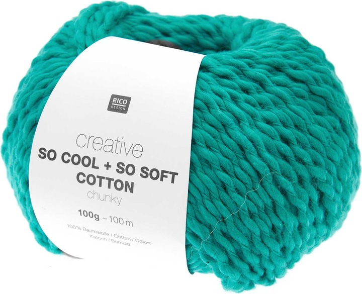 Produktbild Rico Creative So Cool + So Soft Cotton chunky türkis, 100 g, 100 m, 100 % CO, OEKO-TEX Standard 100 (100 m)