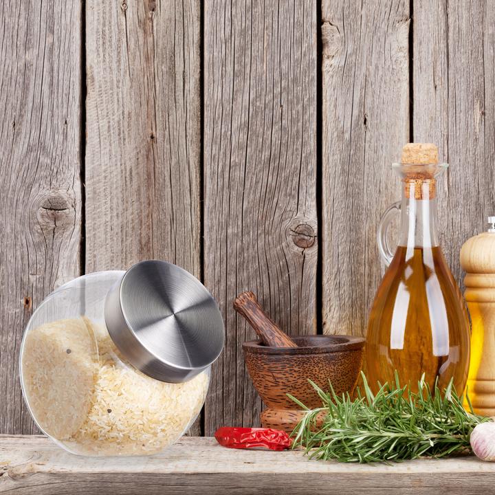 Actual product image Relaxdays Storage Glass Jars, Set of 4 (1.50 l)