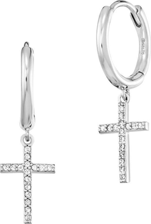 Immagine prodotto Engelsrufer Orecchini a cerchio in argento Croce con zirconi ERE-LILCROS-ZCR (Argento 925)