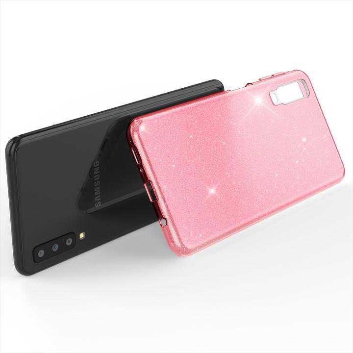Immagine prodotto Nalia Coperchio del telefono cellulare Glitter (Samsung Galaxy A7 (2018))
