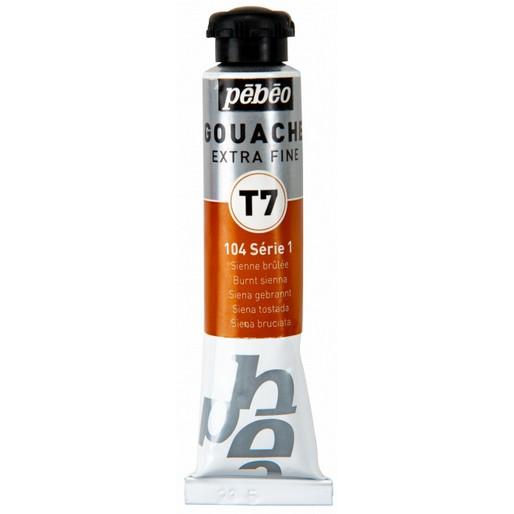 Pebeo, Künstlerfarbe + Bastelfarbe, Extra Feine Gouache T7 (Siena gebrannt, 20 ml)