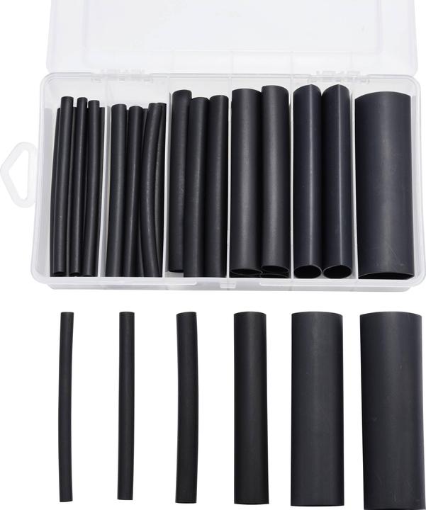 Produktbild Tru Components TC-13388840 Schrumpfschlauchsortiment Schwarz Schrumpfrate:3:1 (25 x)