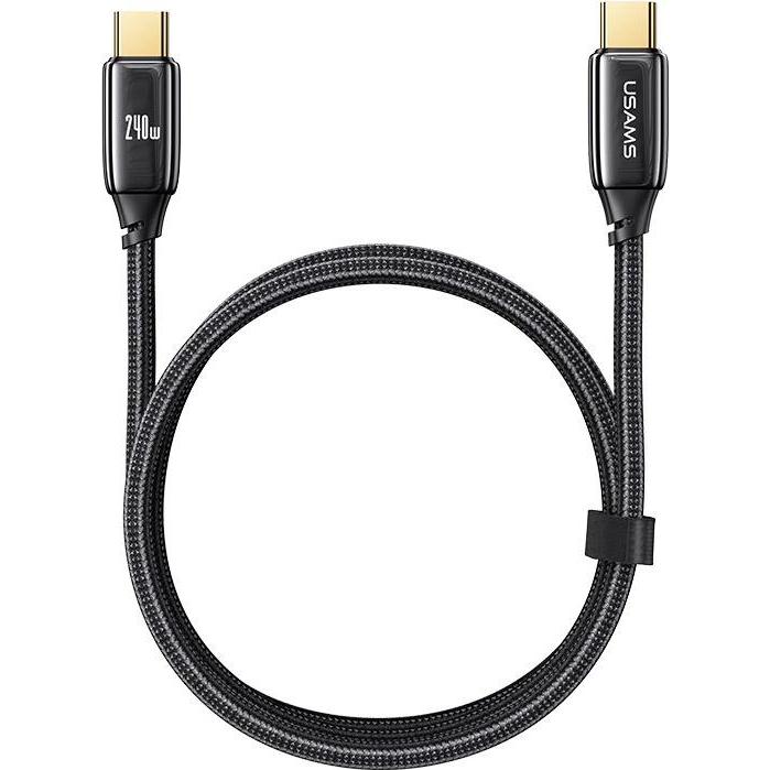 Thumbnail - Usams Ladekabel Typ-C zu Typ-C - Schwarz (2 m, USB 3.1), USB Kabel