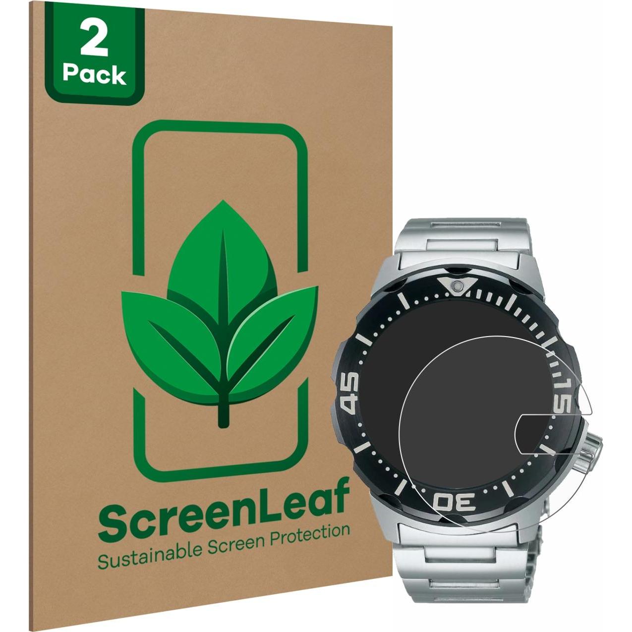 ScreenLeaf Schutzfolie nachhaltiger Displayschutz Displayschutzfolie Folie Klar Transparent, Smartwatch Schutzfolie, Tra...