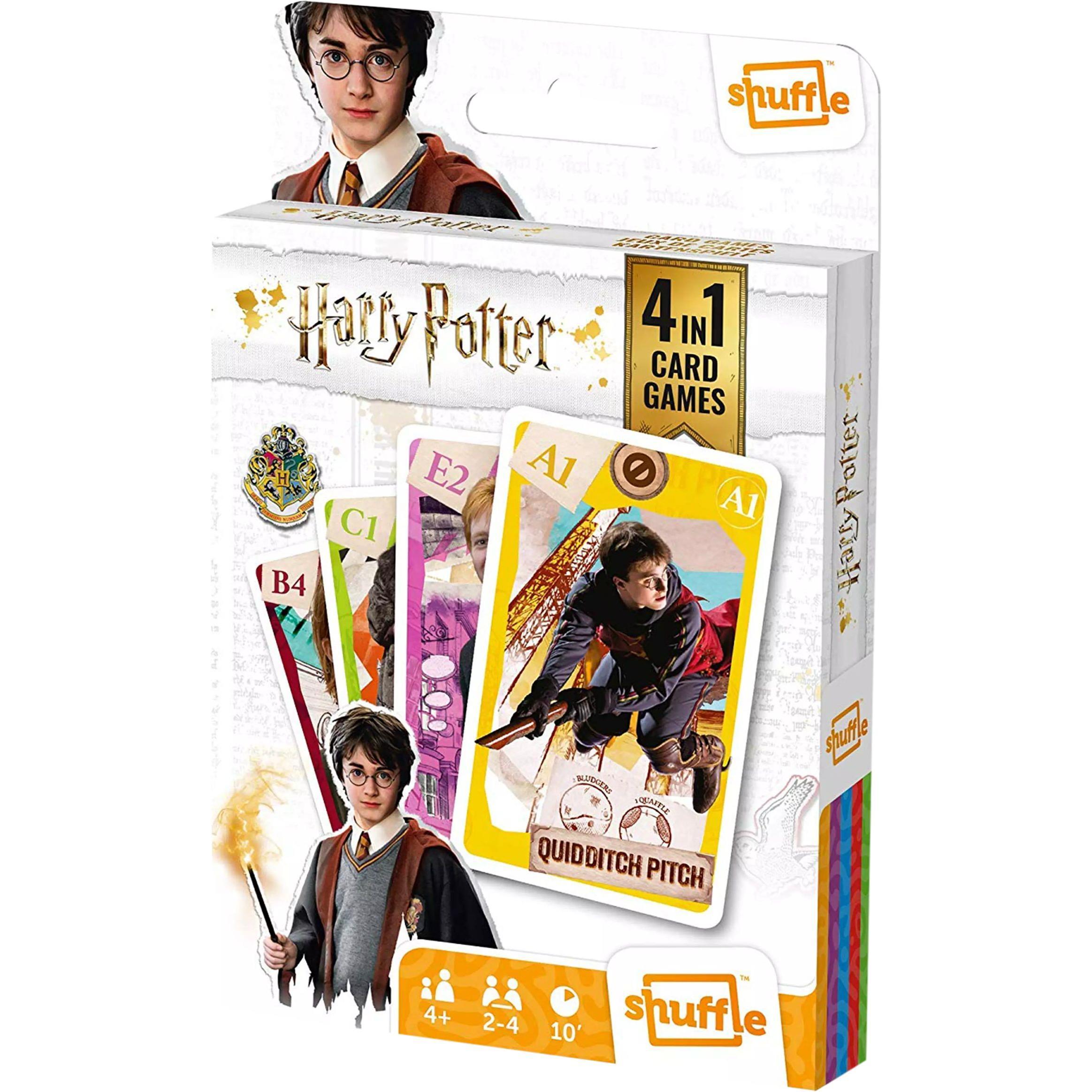 AGM Gioco di carte Harry Potter - 4 in 1 (Francese, Italiano, Tedesco, 2 - 4 Giocatori)