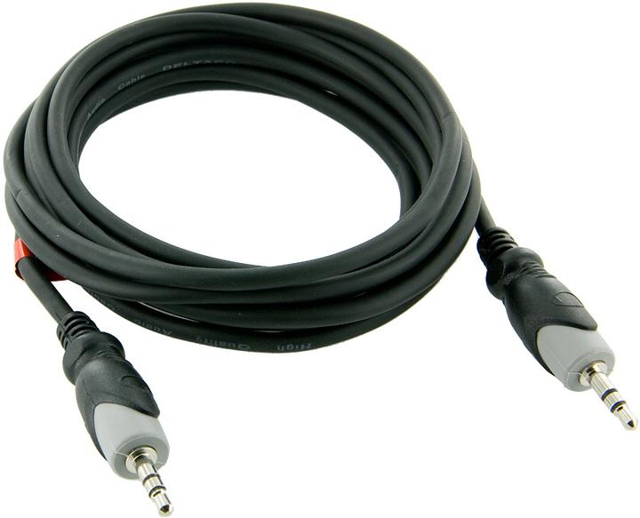 Image du produit Deltaco MM-151 - 3.5mm - 3.5mm - 3 m - noir - gris (3 m, Jack 3,5 mm (AUX))