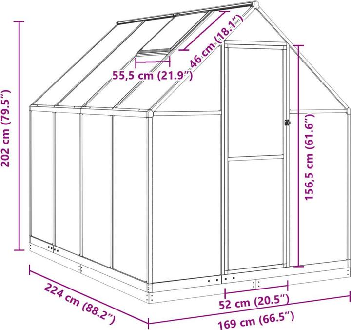 Actual product image vidaXL Gewächshaus