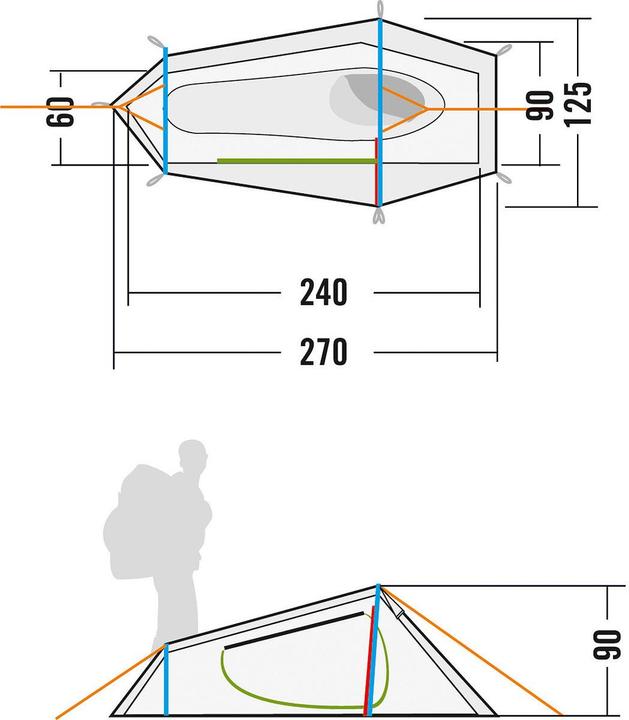 Produktbild Tatonka Koli Tent (Tunnelzelt, 1.70 kg, 1 Person)
