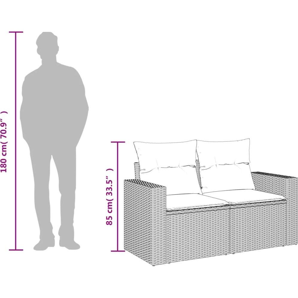 Thumbnail - VidaXL, Gartenlounge, 10-tlg. Garten-Lounge-Set mit Kissen