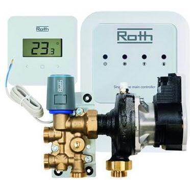 Roth minishunt med trådløs SL regulering, Thermostat, Weiss