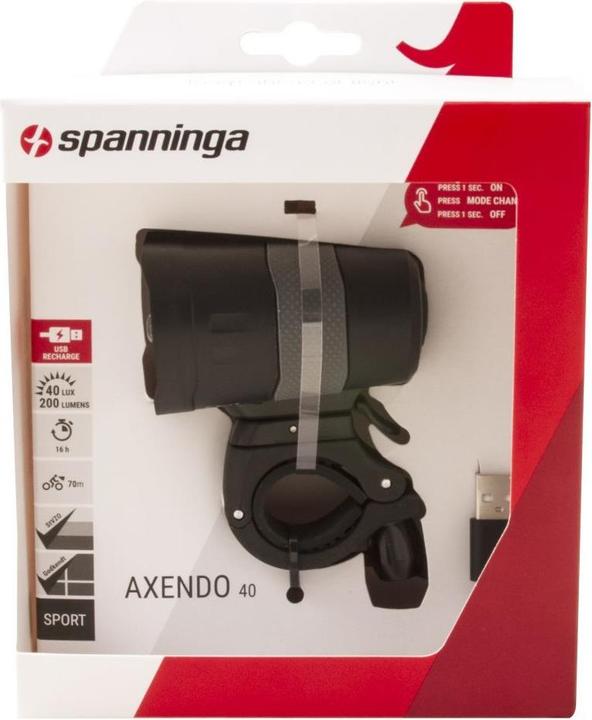 Produktbild Spanninga Axendo 40 Rechargeable Front Light StVZO (200 lm)
