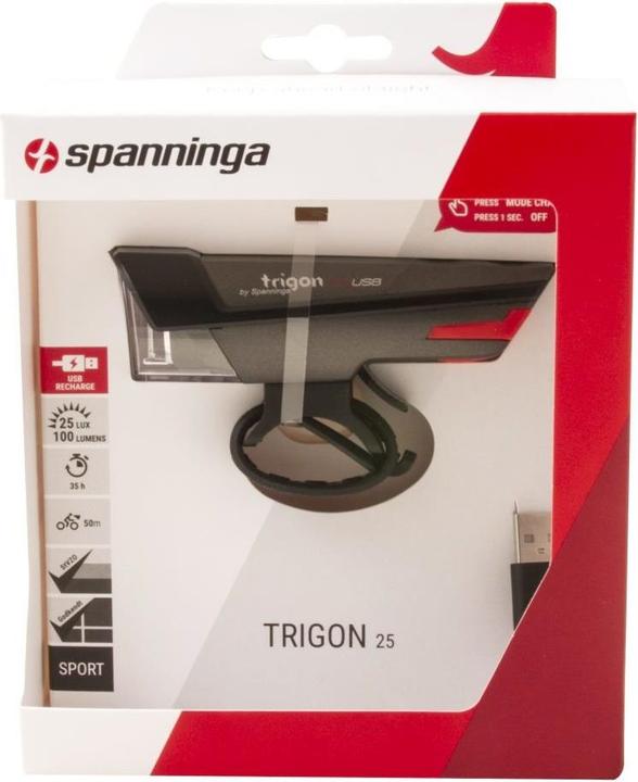 Produktbild Spanninga Trigon 25 Rechargeable Front Light StVZO (100 lm)