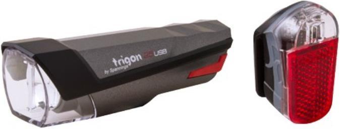Image du produit Spanninga Trigon 25 Rechargeable Light Set StVZO (100 lm, 20 lm)