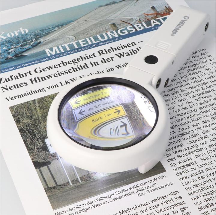 Image du produit Velamp Lampe de poche ou de table à LED LE037, loupe portable à 8 LED