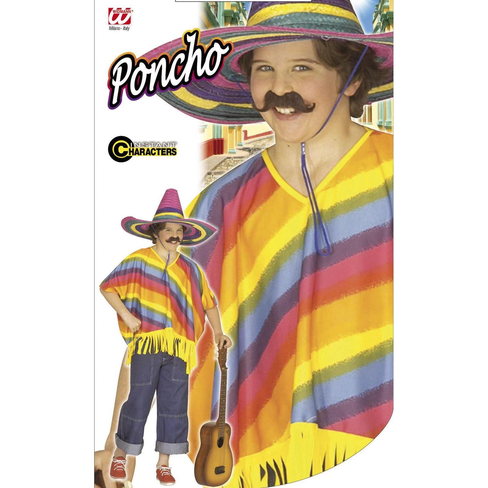 Thumbnail - Widmann Poncho Mexikaner für Kinder (M)