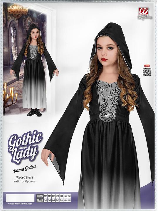Produktbild Widmann Kostüm Gothic Girl für Mädchen (122, 128)