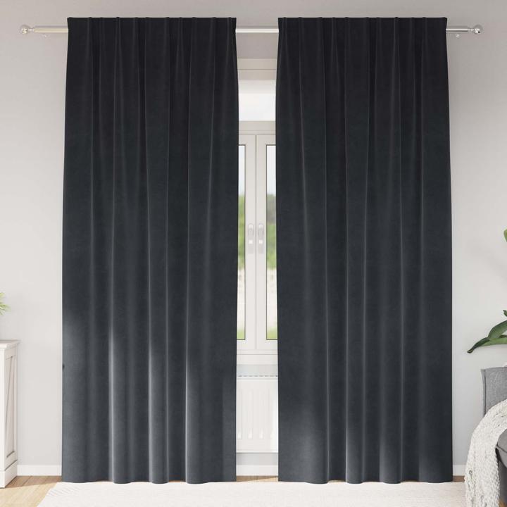 Actual product image vidaXL Blackout curtains with top tapes (140 x 260 cm)