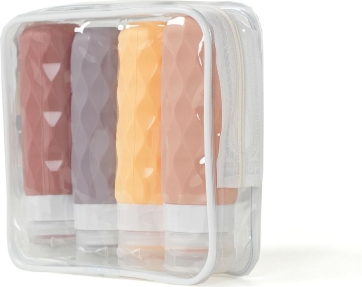 Produktbild Hermex Reiseflaschen 4er Set (Hygieneprodukt, Flüssigkeitsbeutel, Necessaire)