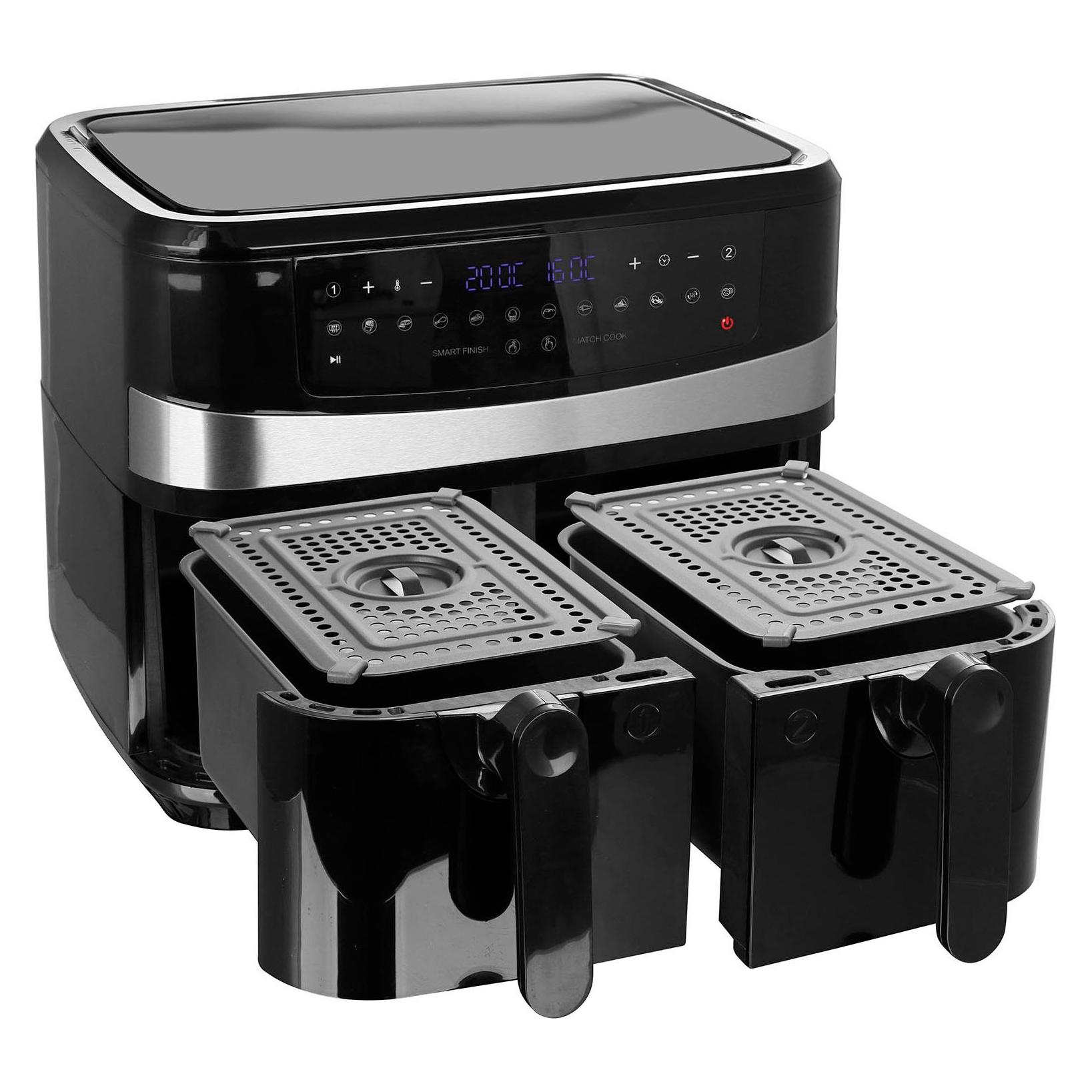 Emerio Doppia Friggitrice Ad Aria Calda Digitale AirFryer Fryer