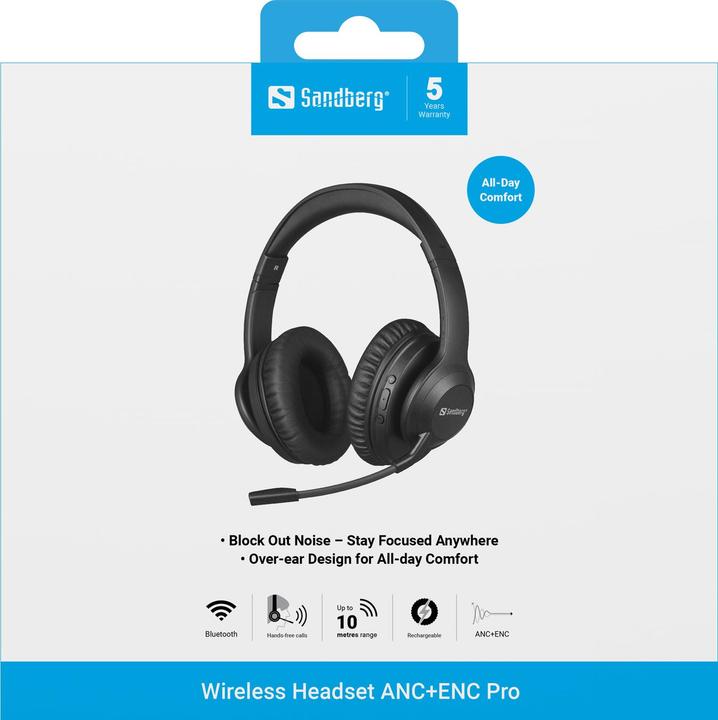 Image du produit Sandberg 126-45 (ANC, 24 h, Sans fil)