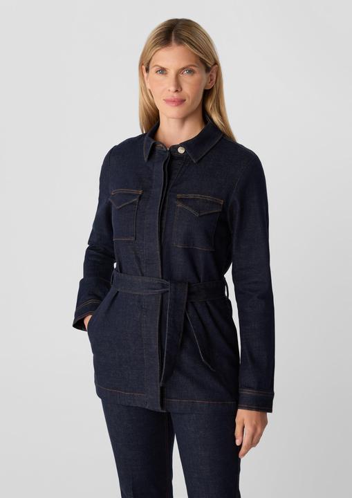 Immagine prodotto Comma Indoor-Jacke Tailliertes Denim-Overshirt mit Gürtel (42)