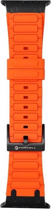 Actual product image Forcell Strap F-DESIGN FA06 silicone strap for APPLE Watch 42 / 44 / 45 / 49 mm orange (Silicone)