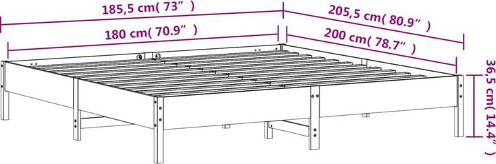 Image du produit vidaXL Bettgestell (200 x 200 cm)