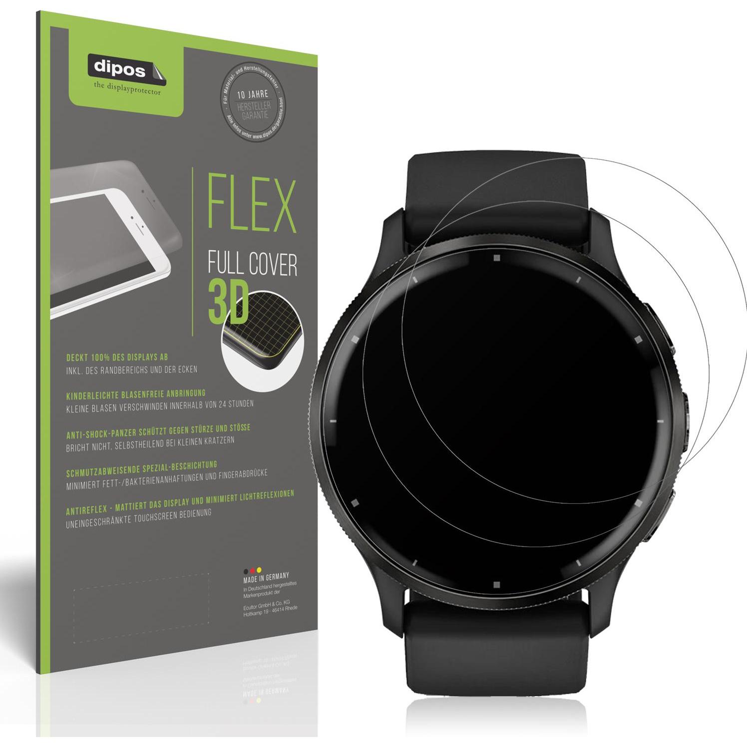 Dipos Full Cover Schutzfolie Matt, Smartwatch Schutzfolie, Transparent