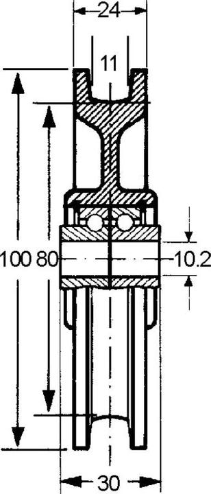 Produktbild Etter Schiebetorrolle 52Z/100